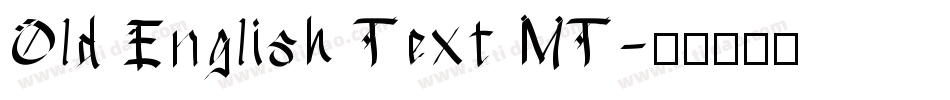 Old English Text MT字体转换